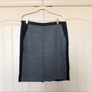 J crew houndstooth wool blend pencil skirt